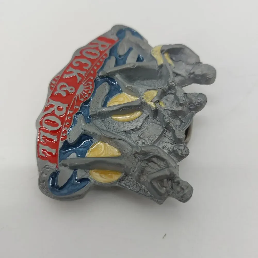 Rock & Roll Rockabily Band Belt Buckle Classic Oldies 50s Music 1982
